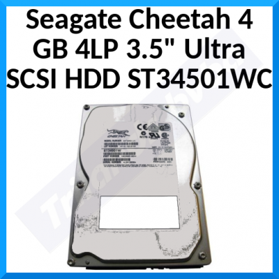 Seagate Cheetah 4 GB 4LP 3.5" Ultra SCSI HDD ST34501WC - 10,000 rpm 80 pin Ultra Wide SCSI Internal 3.5-inch Hard Drive - Refurbished