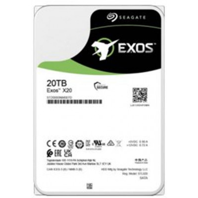 Seagate Exos X20 ST20000NM002D - Hard drive - 20 TB - internal - SAS 12Gb/s - 7200 rpm - buffer: 256 MB