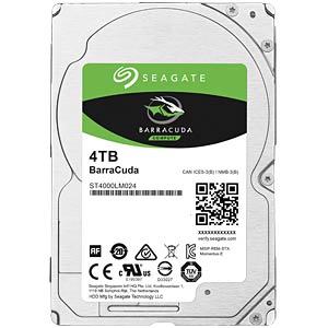 Seagate Guardian BarraCuda ST4000LM024 - Hard drive - 4 TB - internal - 2.5" - SATA 6Gb/s - 5400 rpm - buffer: 128 MB