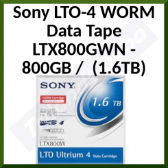 Sony LTO-4 WORM Data Tape LTX800GWN - 800GB / 1600GB (1.6TB) Ultrium4 Cartridge - WORM (Write Once Read Many)