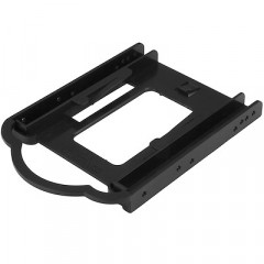 StarTech.com 2.5" HDD / SDD Mounting Bracket for 3.5" Drive Bay - Tool-less Installation - 2.5 Inch SSD HDD Adapter Bracket (BRACKET125PT) - Storage bay adapter - 3.5" to 2.5" - black
