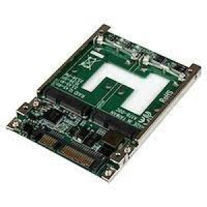 StarTech.com Dual mSATA SSD to 2.5" SATA RAID Adapter Converter - Storage controller - 2 Channel - mSATA - 6 GBps - RAID 0, 1, JBOD, BIG - SATA 6Gb/s