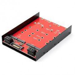 StarTech.com 4x M.2 SSD to 3.5in SATA HDD Adapter - Storage controller - M.2 - SATA 6Gb/s - 6 GBps - SATA 6Gb/s