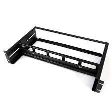 StarTech.com Adjustable RackMount DIN Rail Kit with Top Hat/Mini/G Rails - Rack rail kit - black - 2U - 19" - for P/N: 2POSTRACK42, 4POSTRACK12U, 4POSTRACK25U, 4POSTRACK42, RK960CP, RKQMCAB12, RKWOODCAB12