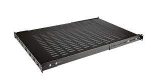 StarTech.com 1U Adjustable Vented Server Rack Mount Shelf - 175lbs - 19.5 to 38in Deep Universal Tray for 19" AV/ Network Equipment Rack (ADJSHELF) - Rack shelf - black - 1U - 19" - for P/N: 4POSTRACK25
