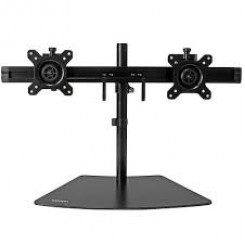 StarTech.com Dual Monitor Stand for up to 24" Monitors - Horizontal - Black - Stand for LCD display (adjustable arm) - plastic, steel - black - screen size: 24" - stand mountable - for P/N: ACCSMNT