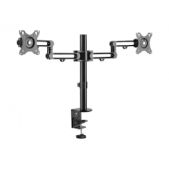 StarTech.com Desk Mount Dual Monitor Arm - Dual Swivel Arms - Articulating - Desk mount for 2 monitors (adjustable arm) - aluminium - black - screen size: up to 32"