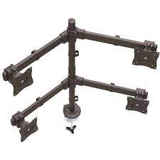 StarTech.com Desk Mount Quad Monitor Arm - Articulating - Desk mount for 4 monitors (adjustable arm) - heavy duty steel - screen size: 13"-27"