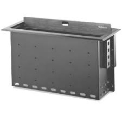StarTech.com Dual-Module Conference Table Connectivity Box-Customizable - Mounting plate - black