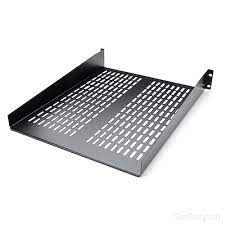 StarTech.com 2U Vented Server Rack Mount Shelf - 22in Deep Cantilever Universal Tray for 19" AV, Data & Network Equipment Rack - 50lbs (CABSHELF22V) - Rack shelf - black - 2U - 22" - for P/N: 2POSTRACK42, 4POSTRACK12U, 4POSTRACK25U, 4POSTRAC