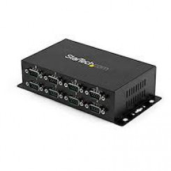 StarTech.com 8 Port USB to DB9 RS232 Serial Adapter Hub - Serial adapter - USB 2.0 - RS-232 x 8 - black