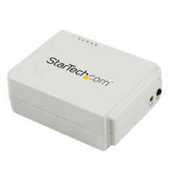 StarTech.com 1 Port USB Wireless N Network Print Server - 802.11 b/g/n - Print server - USB 2.0 - 10/100 Ethernet x 1 - white