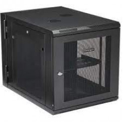 StarTech.com Wallmount Server Rack Cabinet with Hinge - 12U - 24 in Deep - Rack enclosure cabinet - wall mountable - black - 12U