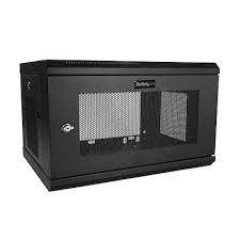 StarTech.com 6U Wall Mount Server Rack Cabinet - 2-Post Upto 14.8" Deep IT Network Equipment Rack Enclosure with Cable Management - 200lbs (RK616WALM) - Rack enclosure cabinet - wall mountable - black - 6U