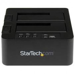 StarTech.com "USB 3.1 (10Gbps) Hard Drive Duplicator Dock for 2.5"" & 3.5"" SATA SSD HDD + 4Kn - USB/ USB-C [Thunderbolt 3 Compatible] Cloner (SDOCK2U313R)" - Hard drive duplicator - 2 bays (SATA-300)
