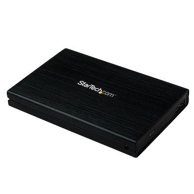 StarTech.com 2.5in USB 3.0 SSD SATA Hard Drive Enclosure - Storage enclosure with power indicator - 2.5" - SATA 3Gb/s - 3 Gbit/s - USB 3.0 - black