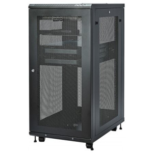 StarTech.com 24U Server Rack Cabinet, 4-Post Adjustable Depth (2" to 30") Network Equipment Rack Enclosure w/Casters/Cable Management/Shelf/Locking Dell PowerEdge, HP ProLiant ThinkServer - 24U Rack Cabinet (RK2433BKM) - rack - 24U - RK2433BKM