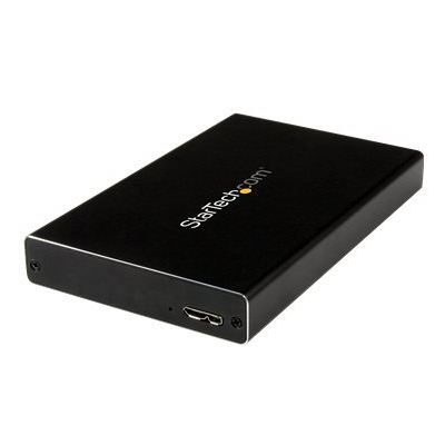 StarTech.com USB 3.1 2.5in SATA SSD HDD Enclosure - USB-A USB-C - Storage enclosure - 2.5" - SATA 6Gb/s - 6 Gbit/s - USB 3.1 (Gen 2) - black