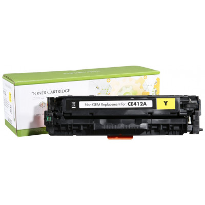 STATIC Toner cartridge compatible with HP CE412A yellow remanufactured 2.600 pages