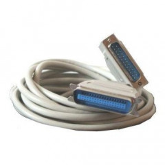 Parallel Printer Cable 5 Meters Bi-drectional DB25 Male to Centronics 36 Male - Cream White - Refubished