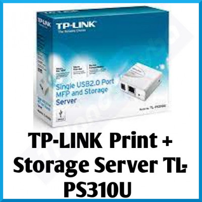 TP-LINK Print + Storage Server TL-PS310U - USB 2.0 - RJ-45 - 10Mb LAN, 100Mb LAN (TLP310U) - Original Sealed Pack - Stock Clearance
