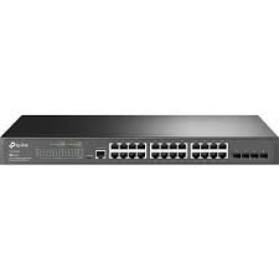 TP-Link JetStream TL-SG3428MP - Switch - Managed - 24 x 10/100/1000 (PoE+) + 4 x Gigabit SFP - rack-mountable - PoE+ (384 W)
