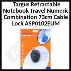 Targus Retractable Notebook Travel Numeric Combination 73cm Cable Lock ASP0102EUM