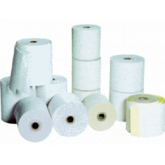 Bonroll N8041550038 White Receipt Roll 44mm X 80mm X 12mm - 60 metre Lenght - Box of 50 Rolls