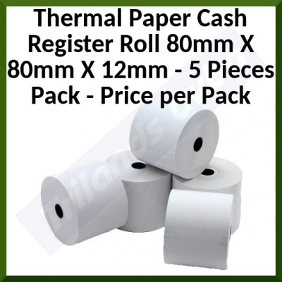 Thermal Paper Cash Register Roll 80mm X 80mm X 12mm