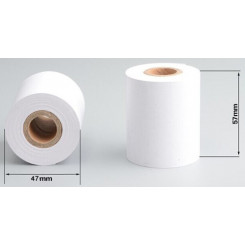 Thermal White Paper Roll 57mm X 47mm X 12mm - Lenght ca. 25 Meters