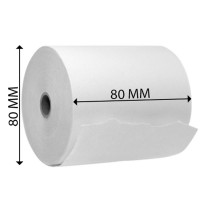Thermal Paper Cash Register Roll 80mm X 80mm X 12mm - 50 Pieces Pack - Price per box - Belgium Only