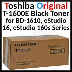 Toshiba (66062051) T-1600E (2-Pack) Original BLACK Toner Cartridges (2 X 5000 Pages)
