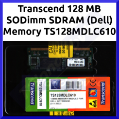 Transcend (TS128MDLC610) 128 MB SODimm SDRAM (Dell) Memory - 144Pins - PC133 -  (Dell Part Nr. 311-2032)