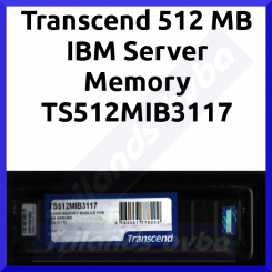 Transcend (TS512MIB3117) 512 MB IBM Server Memory - DIMM 184 Pin - DDR - 266MHz - PC2100 - CL 2.5, ECC - for IBM Server 33L3117