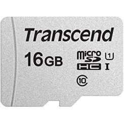 Transcend 300S - Flash memory card - 16 GB - UHS-I U1 / Class10 - microSDHC
