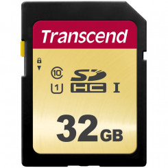 Transcend 500S - Flash memory card - 32 GB - UHS-I U1 / Class10 - SDHC UHS-I