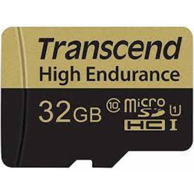 Transcend 32GB High Endurance 32GB microSDHC Class10 21MB/s MLC incl. Adapter - TS32GUSDHC10V