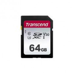 Transcend 300S - Flash memory card - 64 GB - Video Class V30 / UHS-I U3 / Class10 - SDXC UHS-I