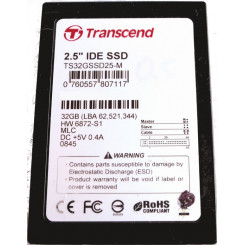 Transcend (TS32GSSD25-M) 32 GB SSD Internal 2.5 Inch IDE Solid State Drive TS32GSSD25-M - ATA/IDE - Refurbished