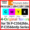 Triumph-Adler PK5018 CMYK Combo Kit for P-C3562dn, P-C3562i, P-C3566i