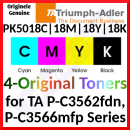 Triumph-Adler PK5018 CMYK Combo Kit for P-C3562dn, P-C3562i, P-C3566i