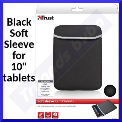 Trust Black Soft Sleeve for 10" tablets (18362