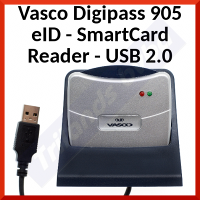 Vasco Digipass 905 eID - SmartCard reader/writer - USB 2.0 - Supported OS Linux,Microsoft Windows 2000,Microsoft Windows 98/ME,Microsoft Windows XP,Microsoft Windows 7,Microsoft Windows Vista,openSUSE 10.3,Windows 8,Windows 10