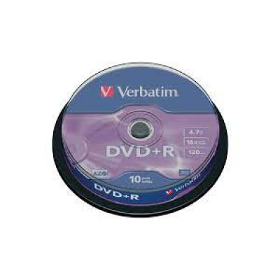 Verbatim DVD+R Matt Silver (43500) - Capacity: 4.7GB Speed: 16x Pack Style: 25 Pack Spindle Disc Surface: Matt Silver