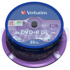 Verbatim DVD+R Double Layer 8x Matt Silver ( 43757) - Capacity: 8.5GB Speed: 8x Pack Style: 25 Pack Spindle Disc Surface: Matt Silver