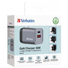 VERBATIM GNC-35 GAN CHARGER 35W 32200 1x USB-C / 1x USB-A