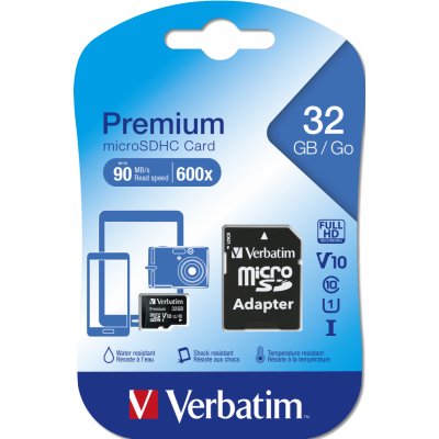 VERBATIM Premium U1 Micro SDHC 32GB + adapter