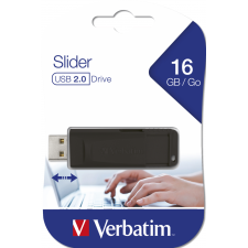 VERBATIM SLIDER USB STICK 16GB 98696 USB 2.0 black