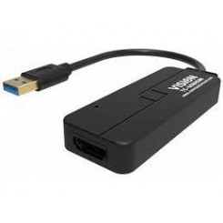VISION Professional installation-grade USB-A to HDMI adapter - plugs into USB and has full-sized HDMI socket - does not work for mac - maximum resolution 1920 x 1200 - USB-A 3.0 (M) to HDMI (F) - driver built into adaptor - black