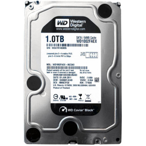 WD Caviar Black 1 TB 3.5" Internal Hard Drive WD1002FAEX-00Z3A0 - 7200 RPM - 64MB Cache - SATA 6.0Gb/s - In Perfect Condition - Refurbished